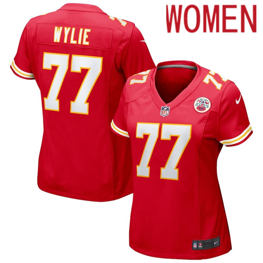 Women Kansas City Chiefs #77 Andrew Wylie Nike Red Game NFL Jersey
